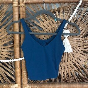 Lululemon blue align tank, worn, size 0 , spot